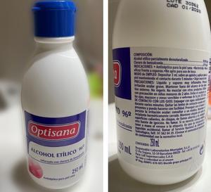 Sanitat retira un lot d’Optisana Alcohol 96º amb clorur de benzalconi per etiquetatge incorrecte