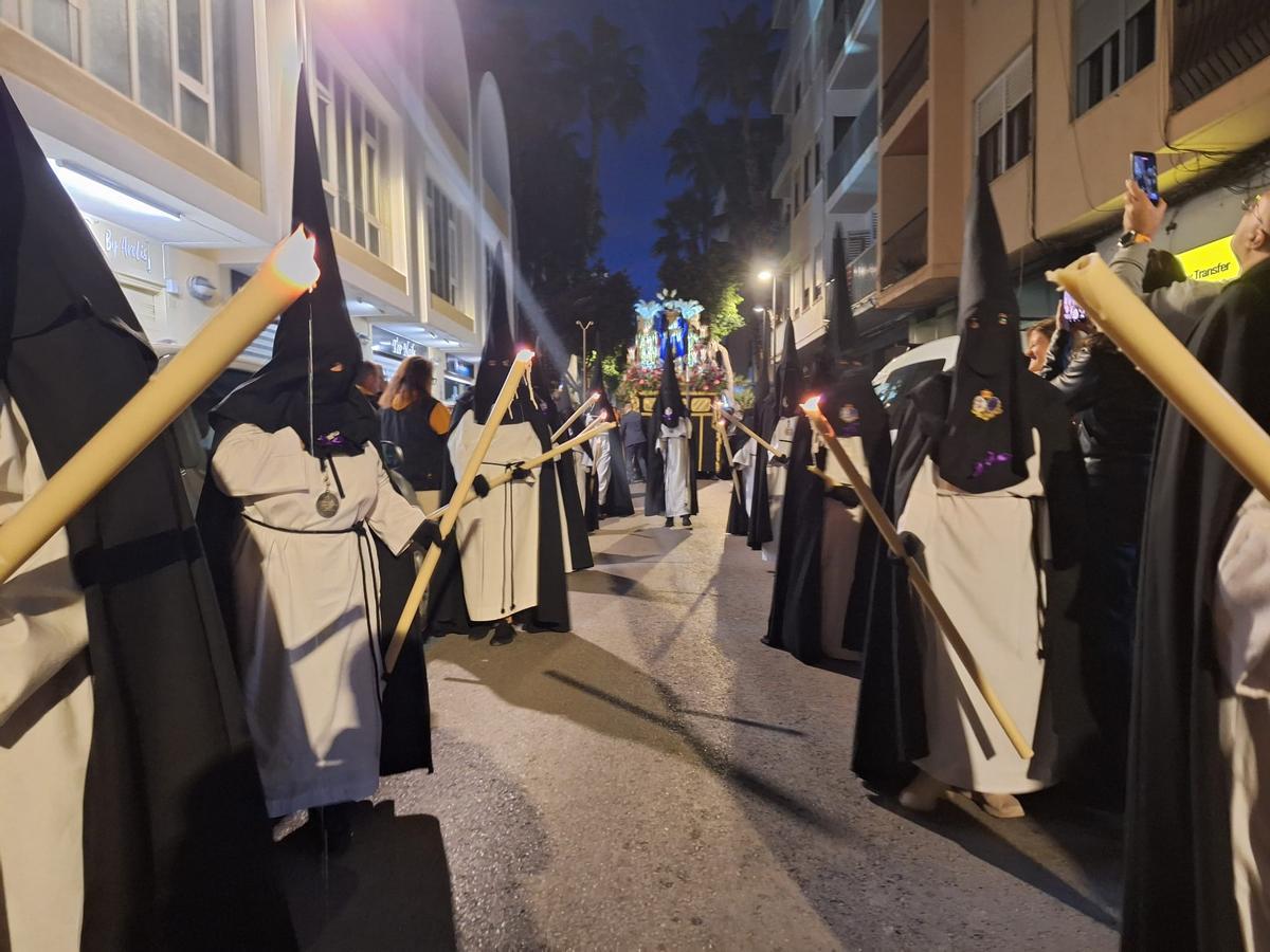 La estación de penitencia de la Cofradía de Jesús Cautivo en Ibiza