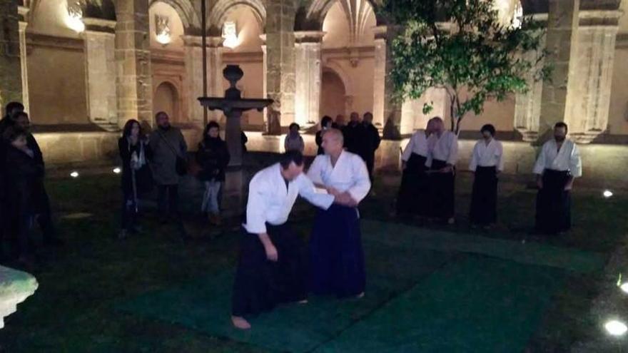 La exhibición de artes marciales en el Museo Arqueológico.