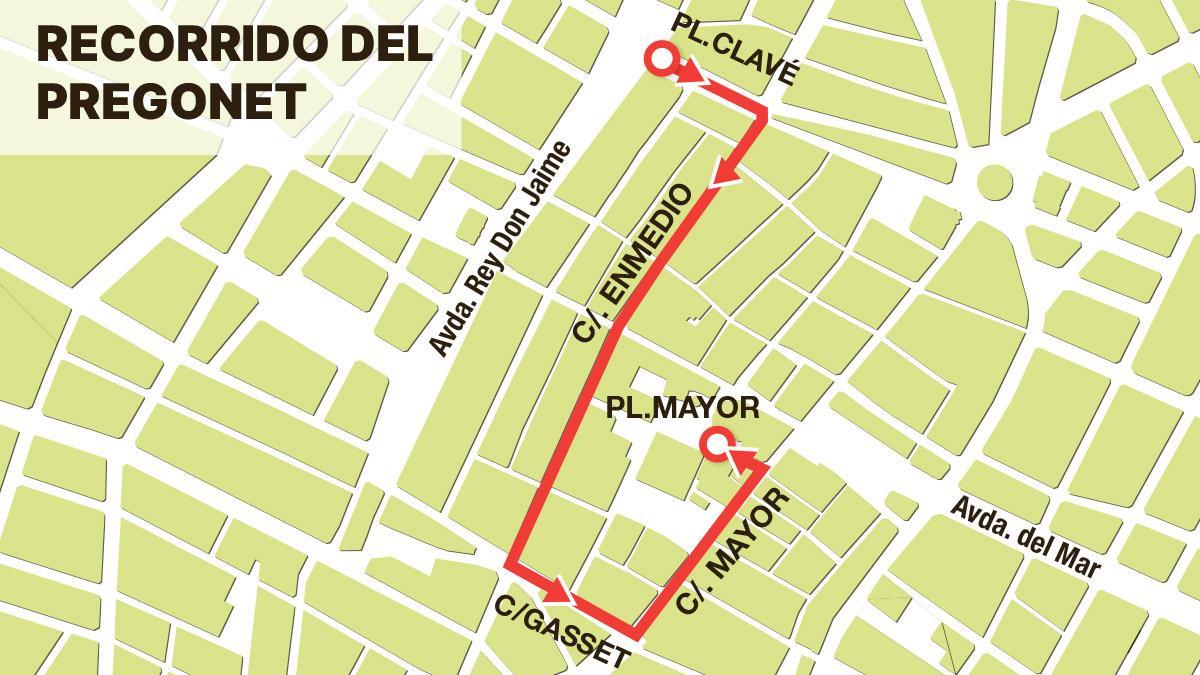 Recorrido del Pregonet, este sábado.