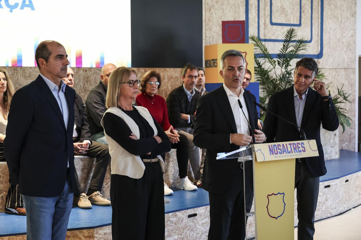Victor Font attends the press conference during the presentation of his candidacy for the presidency of FC Barcelona with the NOSALTRES platform at YouPlanet on January 23, 2026 in Barcelona, Spain. AFP7 23/01/2026 ONLY FOR USE IN SPAIN. Javier Borrego / AFP7 / Europa Press;2026;Soccer;Sport;ZSOCCER;ZSPORT;Press conference of Victor Font for the FC Barcelona Presidential Elections