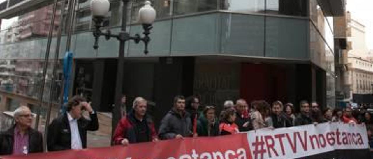 Una de las protestas celebradas en Alicante por el cierre de RTVV.