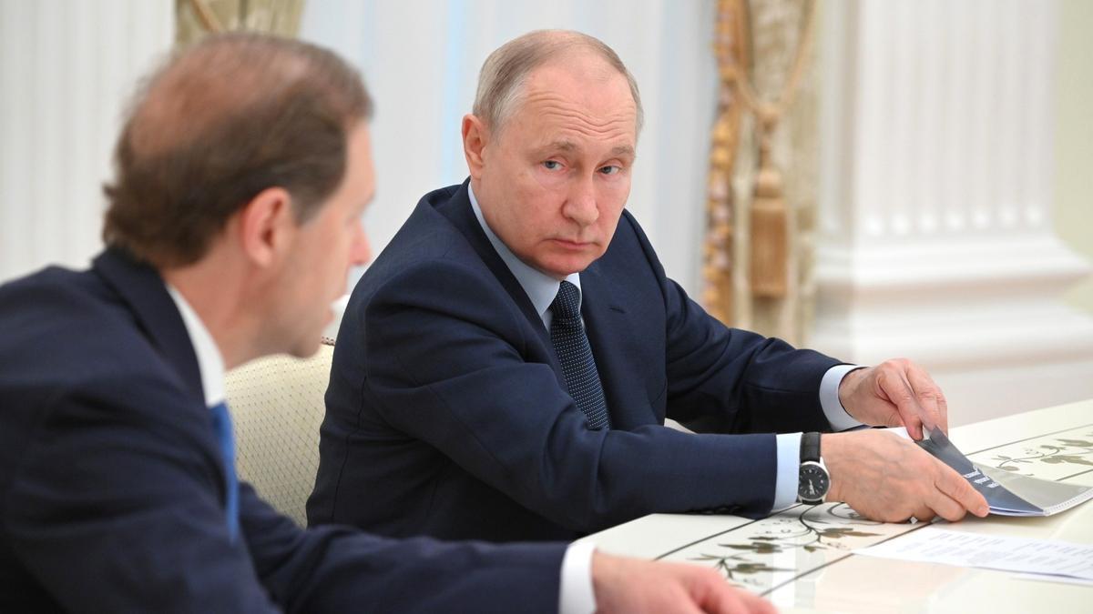 El presidente ruso, Vladímir Putin, durante una reunión en el Kremlin este jueves.