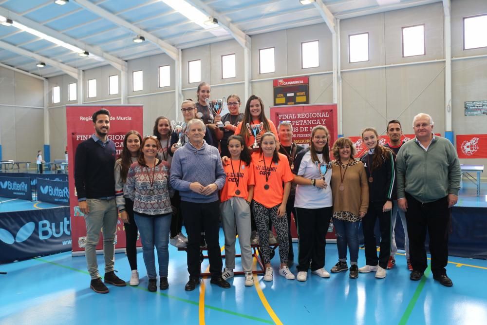 Final de tenis de mesa de Deporte en Edad Escolar