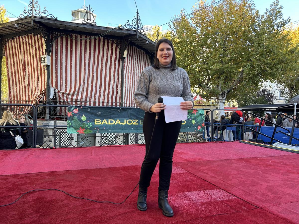 La deportista Elena Ayuso en el acto celebrado por el Día de las Personas con Discapacidad en Badajoz