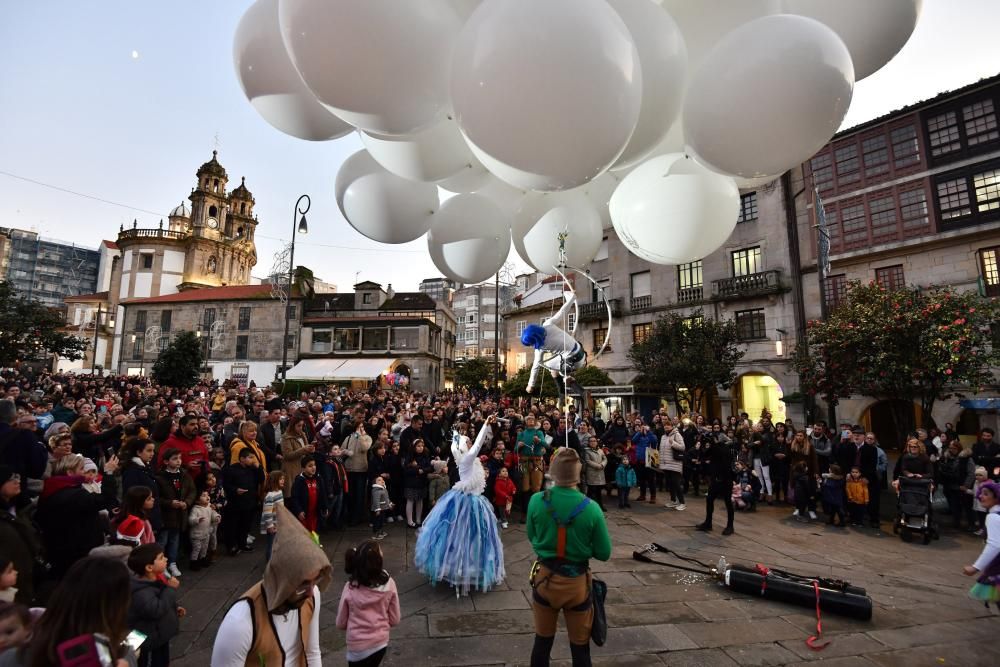 Navidad en Pontevedra 2019 | El arcoíris que aparece cada noche en la Boa Vila