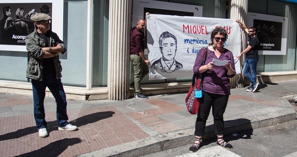 Manifestación de recuerdo a Miquel Grau en Alicante.