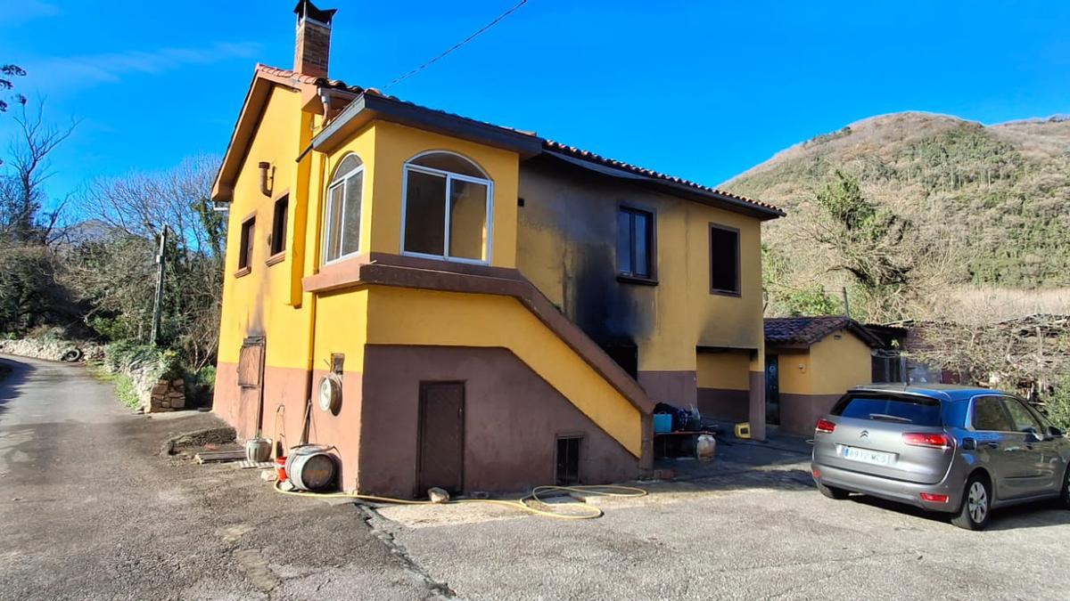 Estado actual de la casa donde se produjo el incendio.