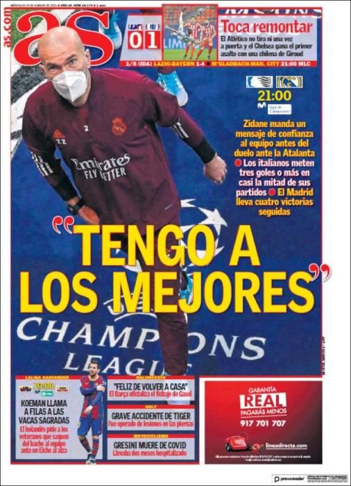 Portada AS miércoles 24 febrero 2021