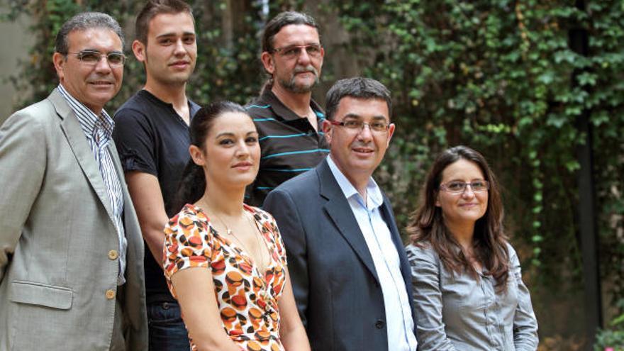 Ponce, Ferri, Pañella, Mollà, Morera y Oltra, los seis diputados de Compromís en las Corts.