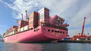 Atraque de riesgo en el Puerto de Las Palmas: activan un dispositivo especial por el riesgo de desplome de la carga de un portacontenedores