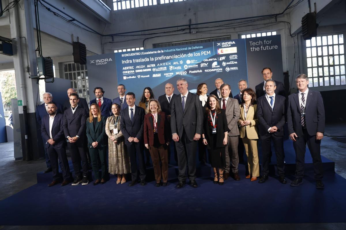 III Encuentro del Ecosistema de la Industria Nacional de Defensa centrado en el Corredor Norte, organizado por Indra en la Fábrica de Armas de La Vega, en Oviedo.