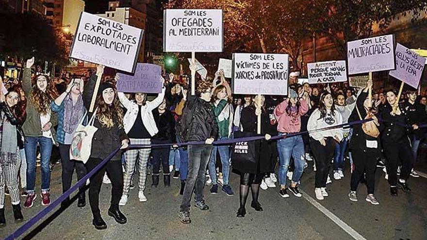 ManifestaciÃ³n feminista en Palma con motivo del DÃ­a contra la Violencia de GÃ©nero.