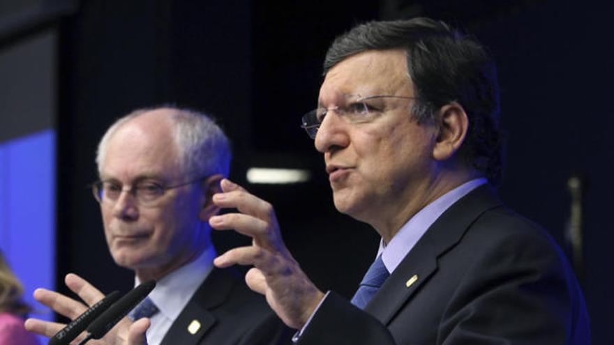 Durao Barroso y Herman Van Rompuy.
