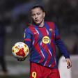 Claudia Pina Medina of FC Barcelona looks on during the Spanish Cup, Copa de la Reina, football match Semifinal First Leg played between FC Badalona Women and FC Barcelona at Estadi Municipal de Badalona on March 12, 2026 in Badalona, Spain. AFP7 12/03/2026 ONLY FOR USE IN SPAIN