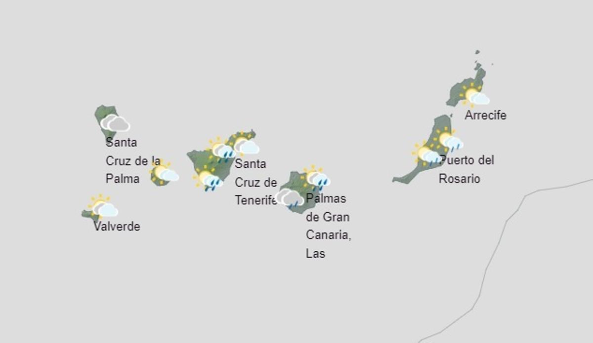 Gráfico meteorológico de este domingo, 31 de marzo