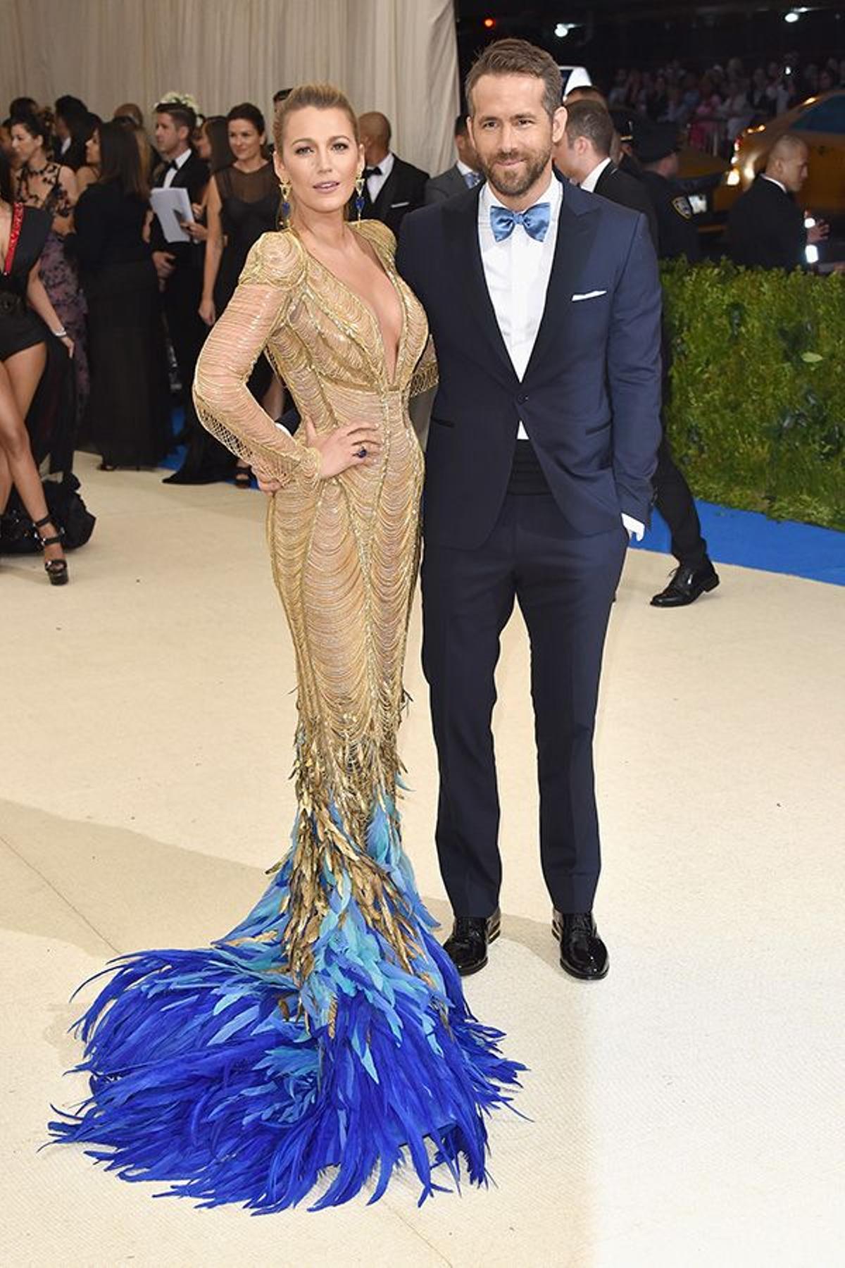 Blake Lively y Ryan Reynolds en la Gala Met