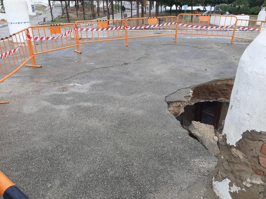 Hundimiento del techo de una cova de Paterna