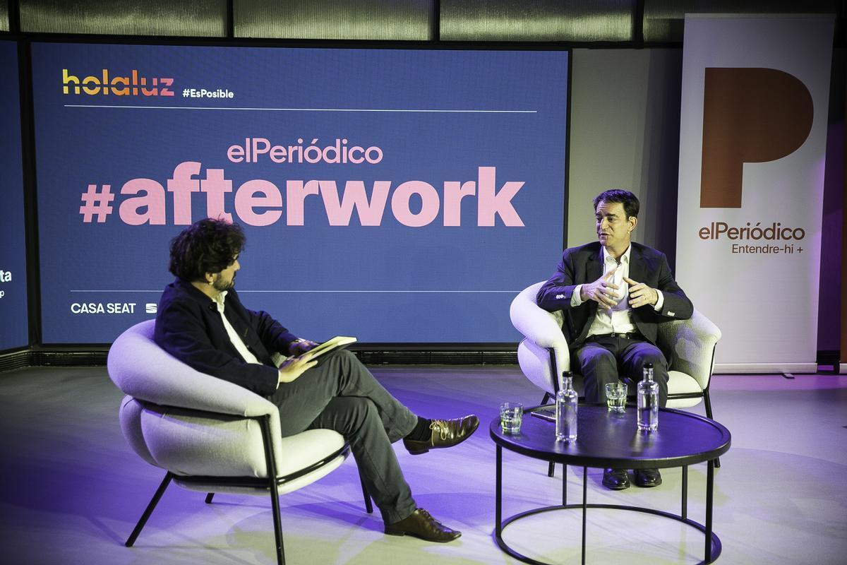Francesc Rubiralta, ayer, durante el ’afterwork’ organizado por EL PERIÓDICO, del grupo Prensa Ibérica, en el que el presidente del Grupo Celsa dio cuenta de los retos de futuro de la compañía.