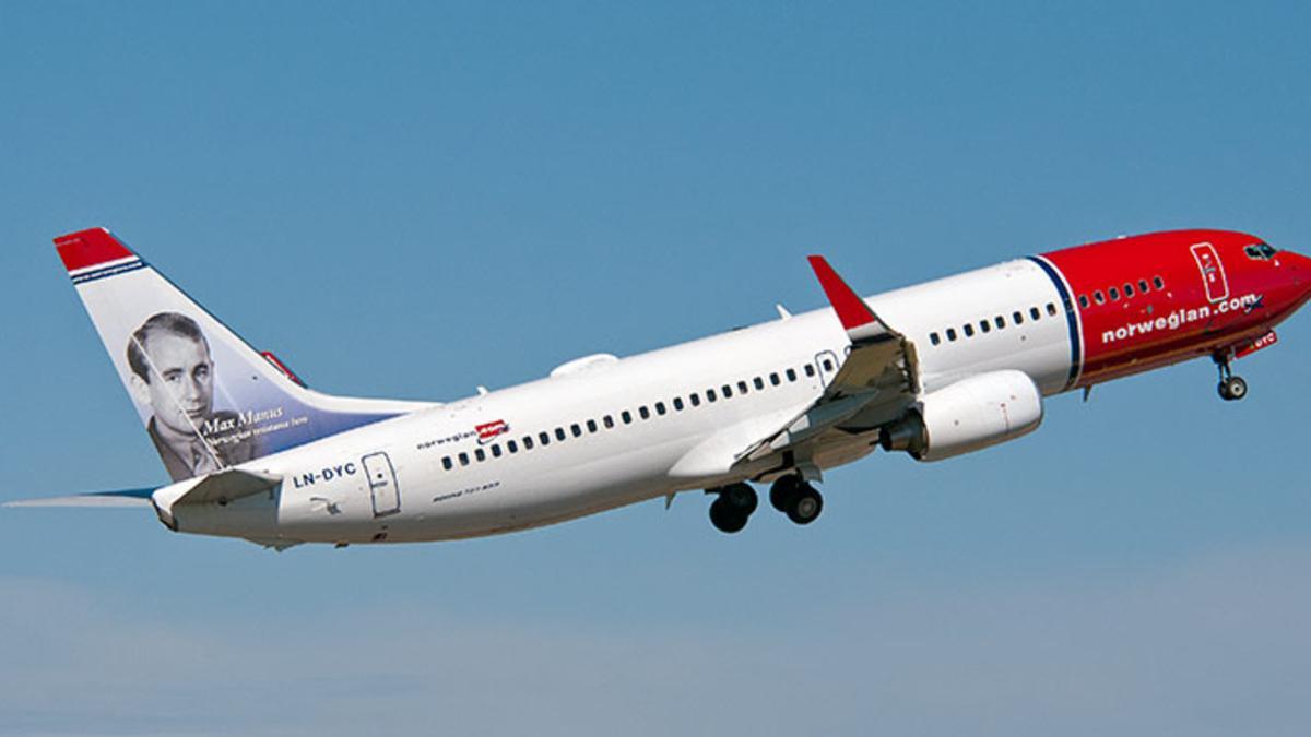 Un avión de Norwegian.