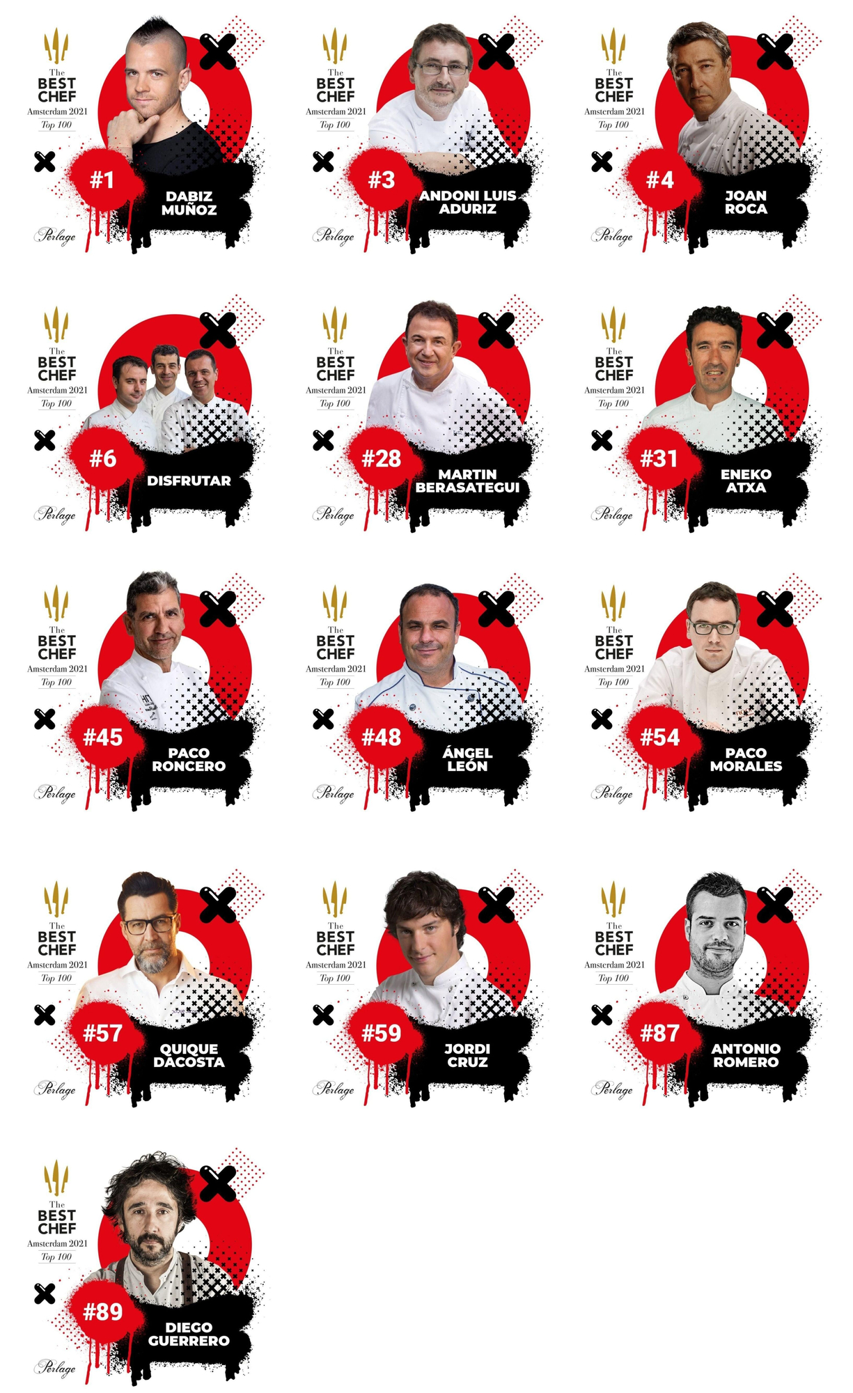 Los españoles en el ránking de &#039;The Best Chef Awards&#039;