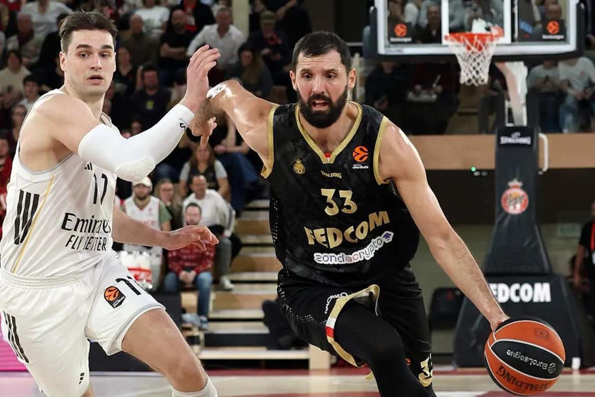 Mirotic relanzó al AS Mónaco ante el Madrid para sumar una victoria importante en la Euroliga