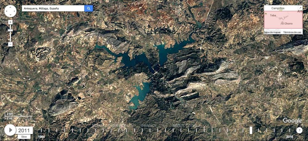 Así ha cambiado la provincia de Málaga desde 1984 a 2016.