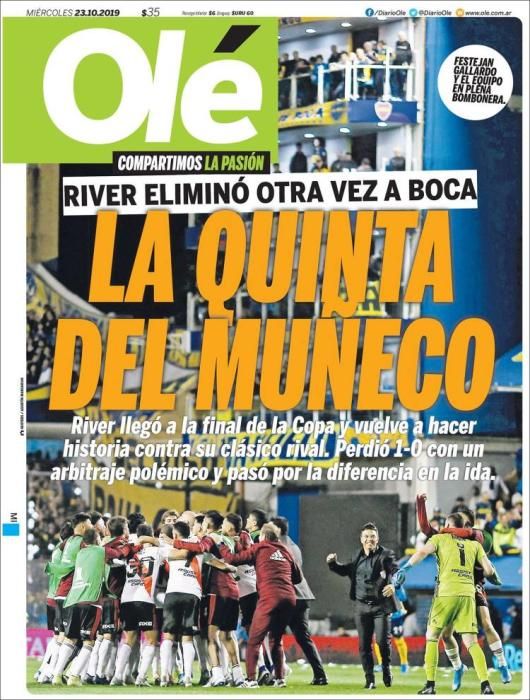 Las portadas de este jueves 24 de octubre de 2019