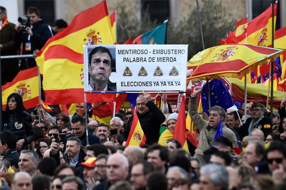 Manifestación en Madrid contra Pedro Sánchez