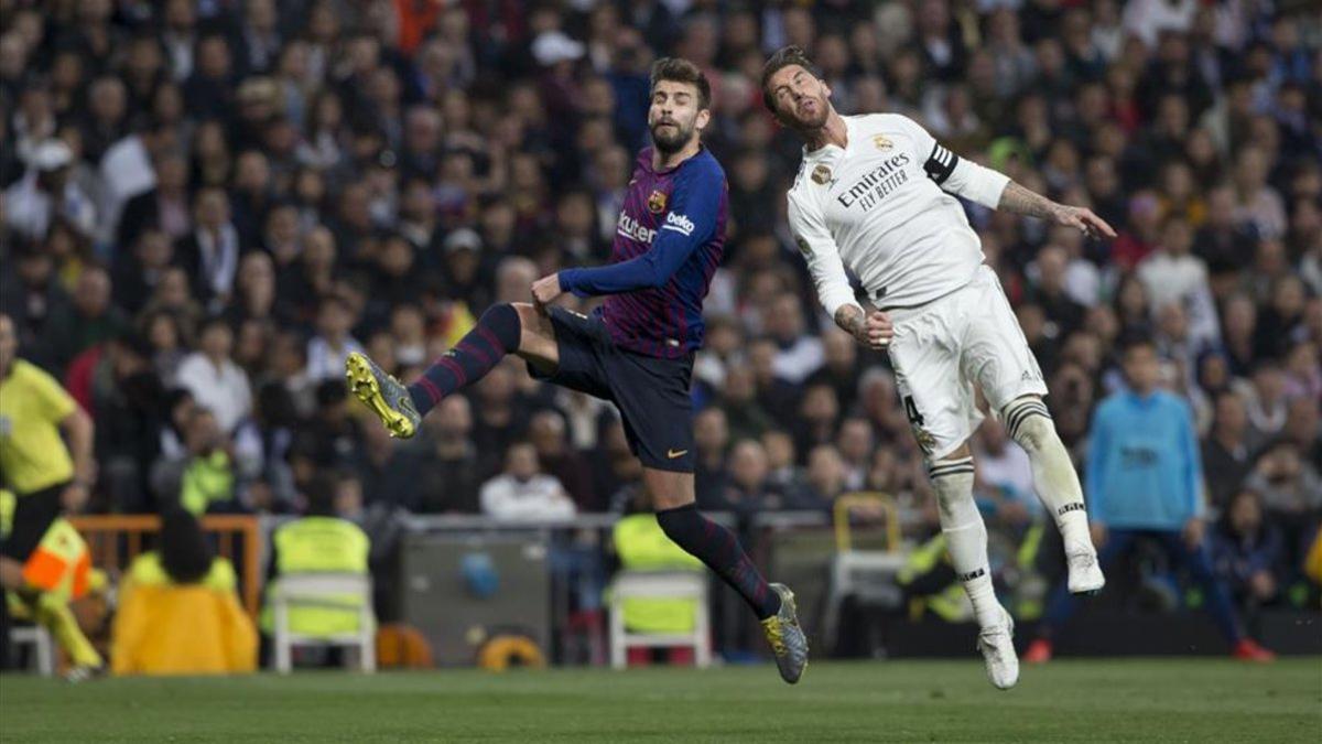 Messi y Sergio Ramos, en un clásico