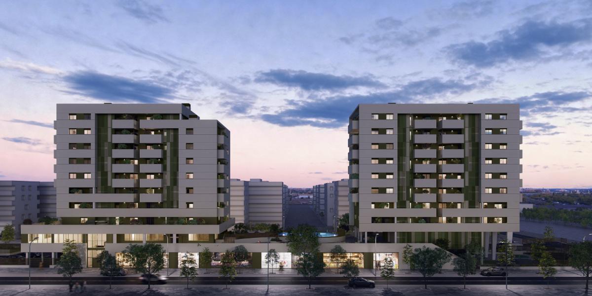 Recreación del residencial Fuji de Metrovacesa en Isla Natura, Palmas Altas.