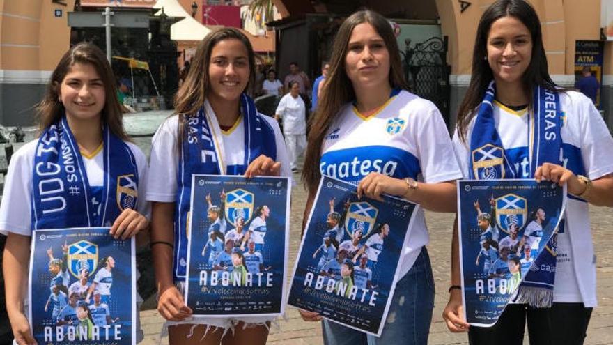 Cuatro de los fichajes del filial, que arranca el día 1. Arminda, Lara, Paula y Sara.