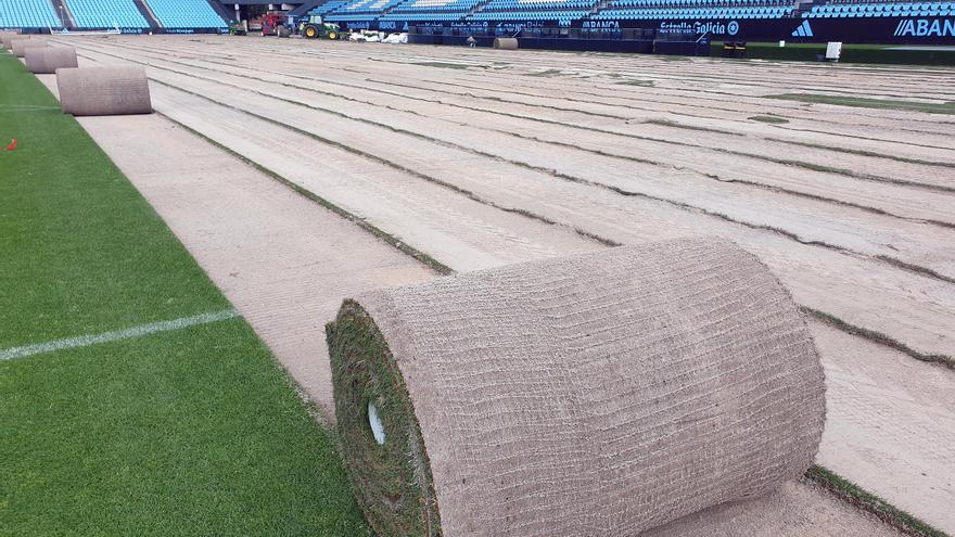 Un nuevo manto para Balaídos: el estadio vigués renueva su césped