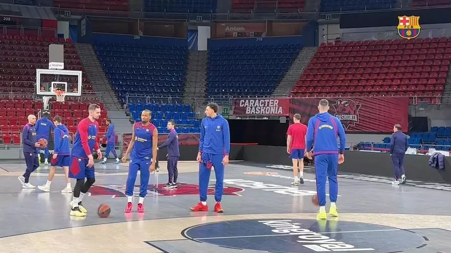 El Barça ya está en Vitoria y pisa el Buesa Arena con una sesión de tiro