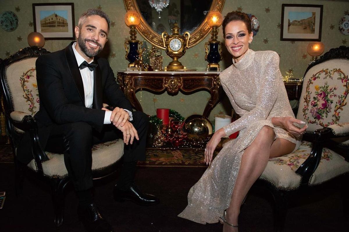Eva González y Roberto Leal en la gala de Año Nuevo de 2023
