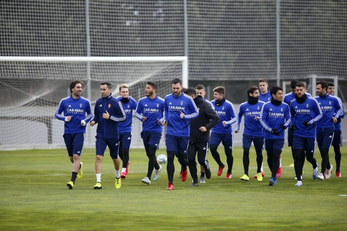 Entrenamiento del Real Zaragoza de hoy 24 de enero