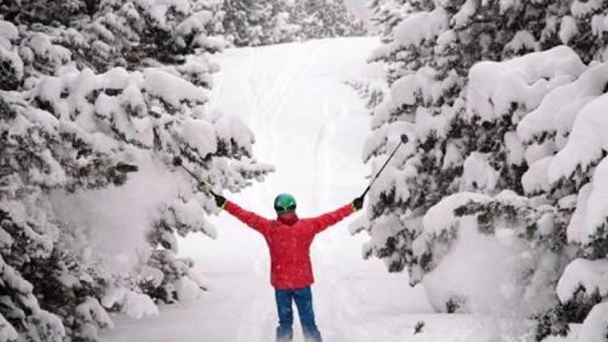 Un esquiador, a La Molina, aquesta Setmana Santa.