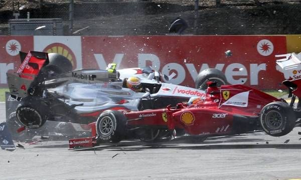 Fotogalería del choque múltiple en el Circuito de Spa