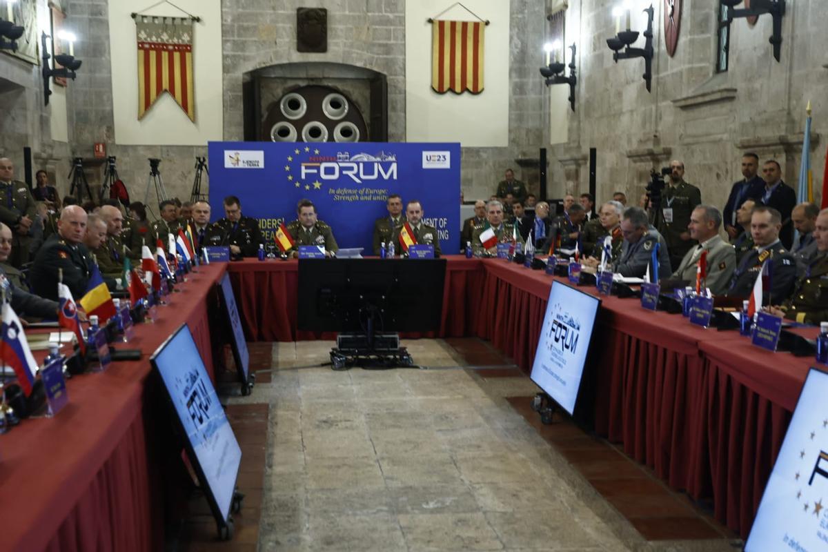 IX Foro de Jefes de Estado Mayor de los ejércitos europeos, celebrado en el acuartelamiento de Santo Domingo de Valencia.