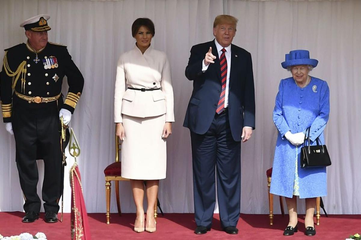 El Presidente de los Estados Unidos, la Primera Dama y la Reina Isabel II