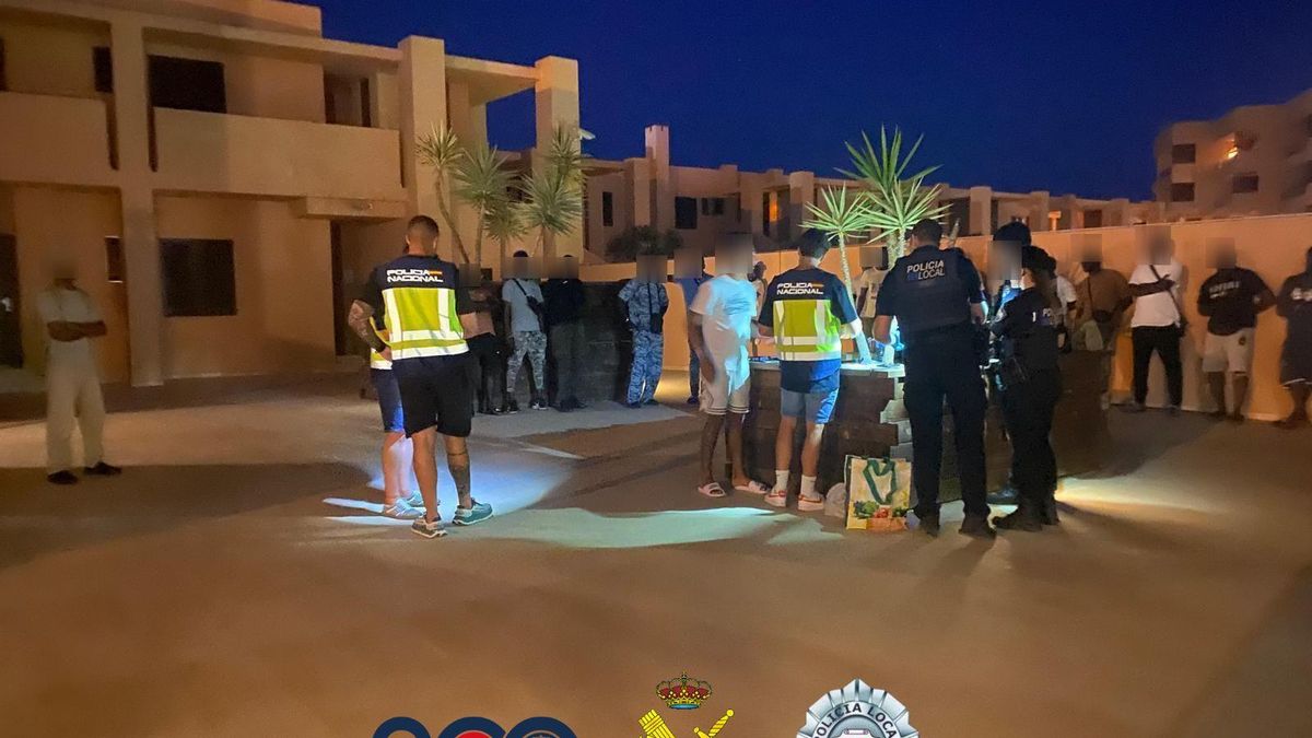 Un momento del dispositivo policial.