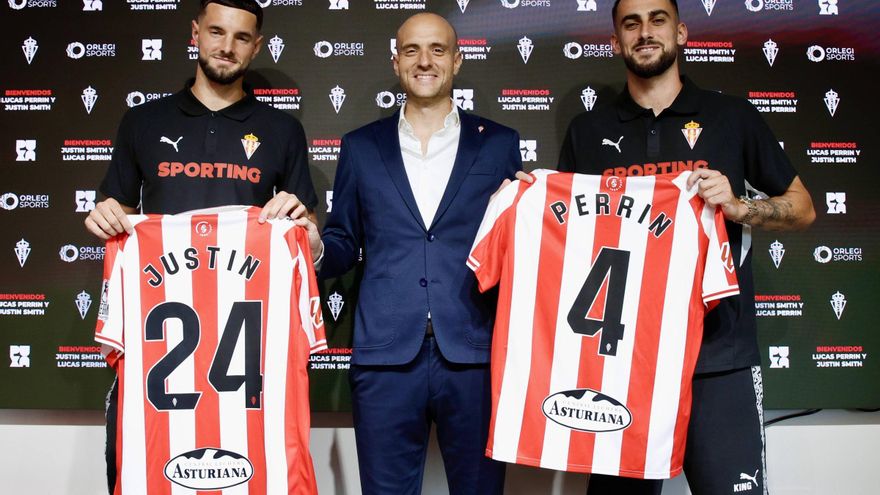Todos los titulares de la presentación de Smith y Perrin como fichajes del Sporting: &quot;¡Para mí una entrada es como un gol&quot;!