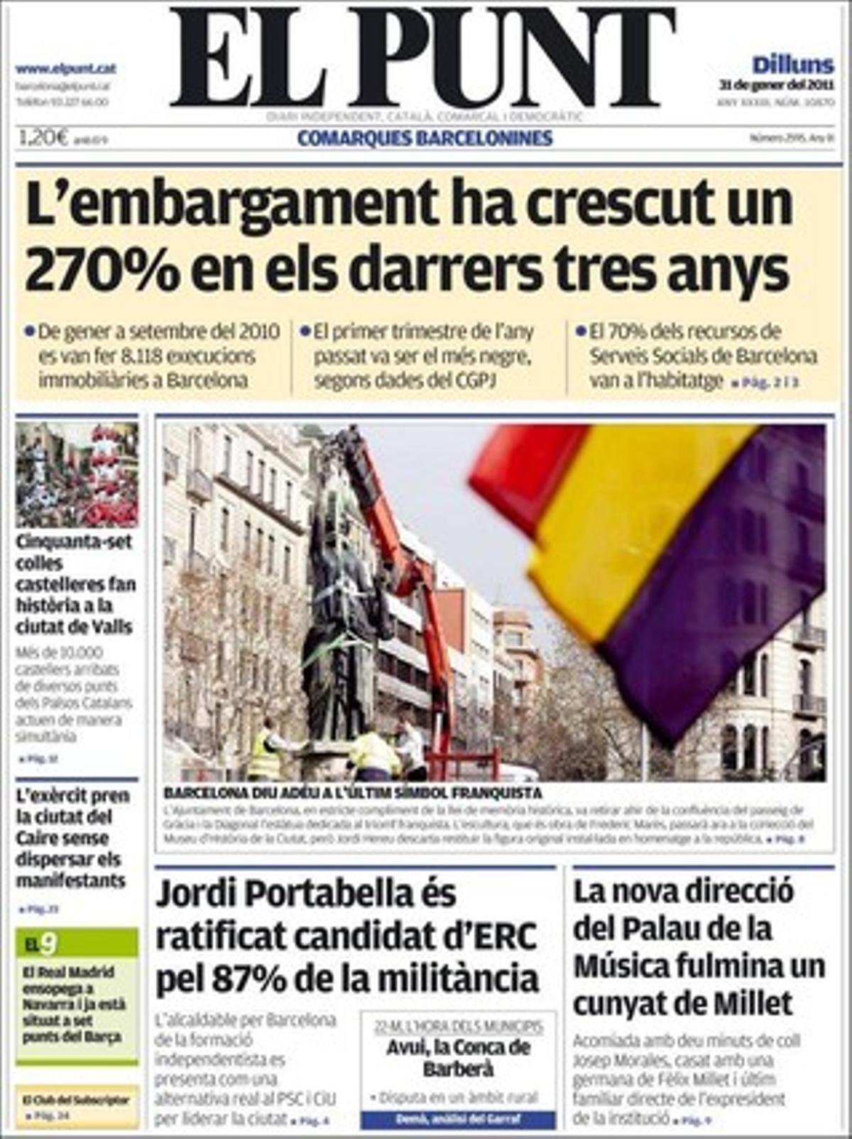 ’El Punt’ també destaca que Valls va reafirmar diumenge la seva condició de capital mundial dels castells i que la Guàrdia Civil revoca el permís d’armes del quàdruple assassí d’Olot.