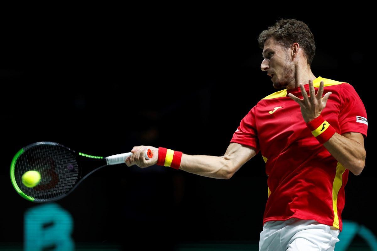 Pablo Carreño, en su enfrentamiento ante Emilio Gómez. Pablo Carreño, en su enfrentamiento ante Emilio Gómez.