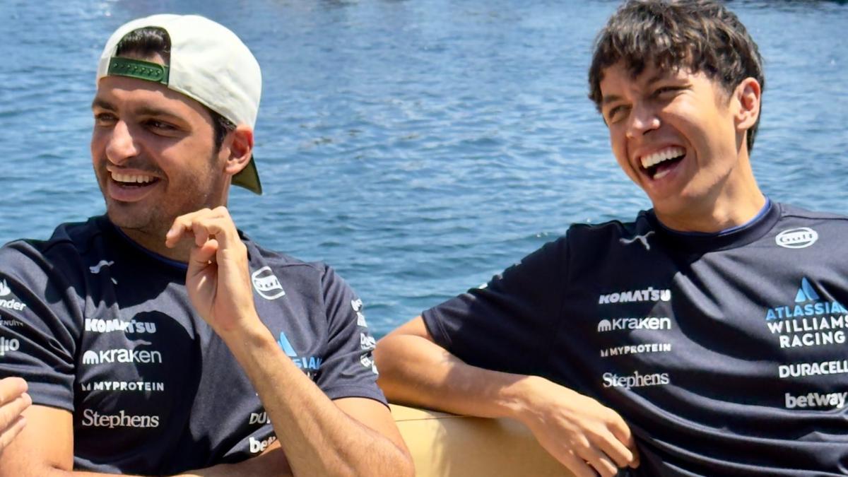Carlos Sainz y su compañero Alex Albon, este jueves en Mónaco