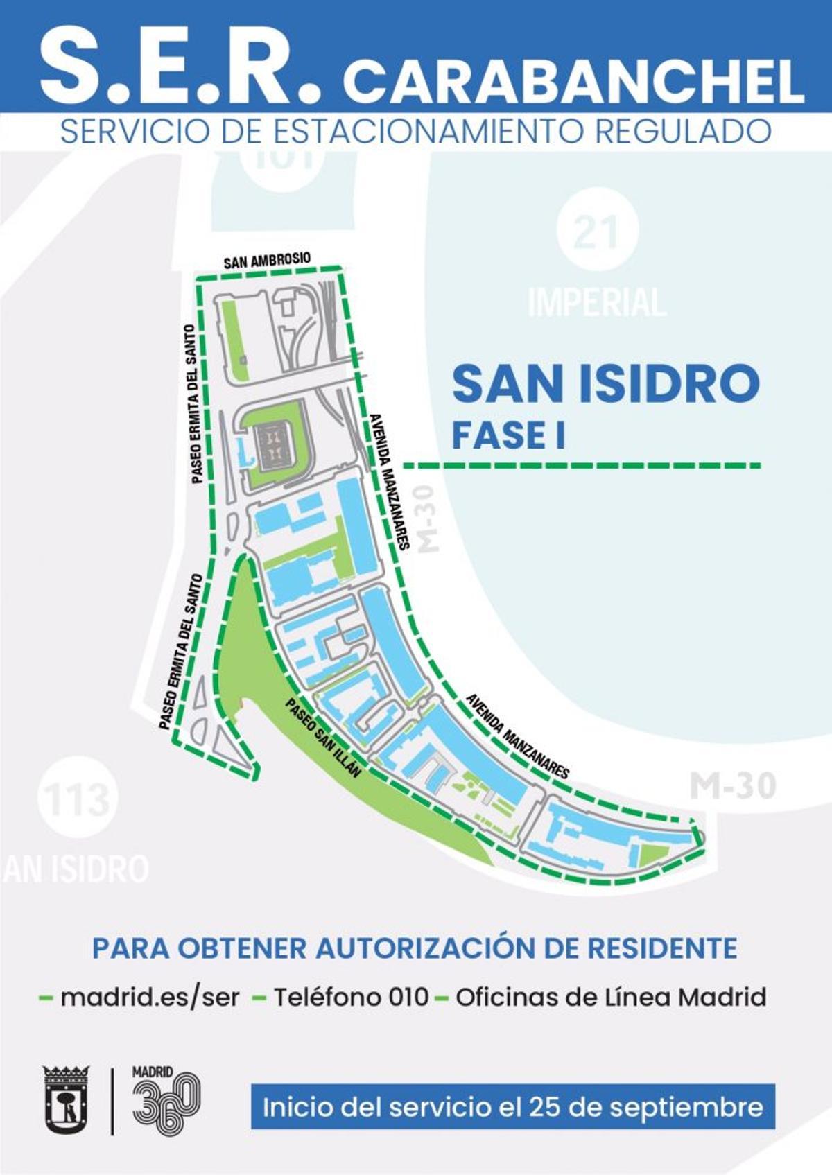 Nueva zona SER de San Isidro (Carabanchel).