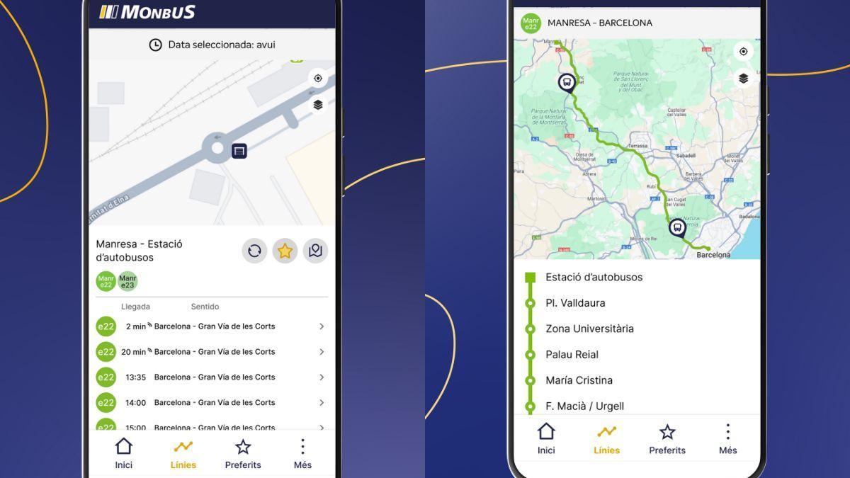 L'aplicació de Monbús permetrà veure les parades en temps real i l'itinerari
