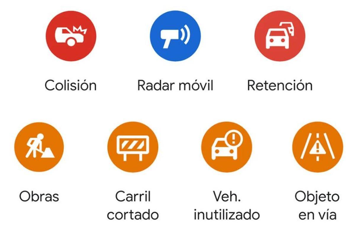 Todos los avisos de incidencia de Google Maps