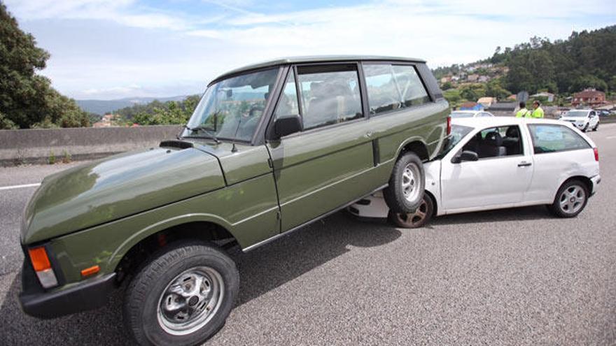 Estado de los vehículos accidentados en la A-55 // NICK