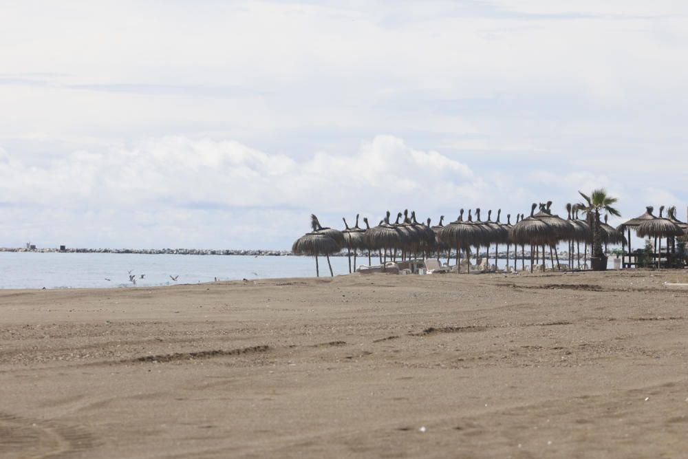 Playas cerradas en Málaga en el inicio de la primavera